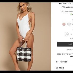 BOGO FREE NWT Tobi White One Piece Swimsuit